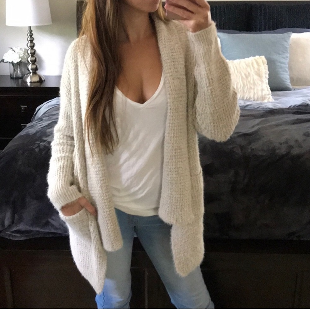 SOLD OUT ❄️🆕 Mint Fuzzy Cardigan - Picture 5 of 7
